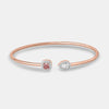Cushion Intense Pink Diamond Bracelet With Halo