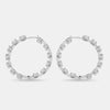 Floating Diamond Inside-Out Hoop Earning
