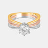 Tri-flare Diamond Ring