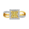Yellow Cascade Diamond Ring