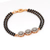 Black Beed Hand Diamond Bracelet