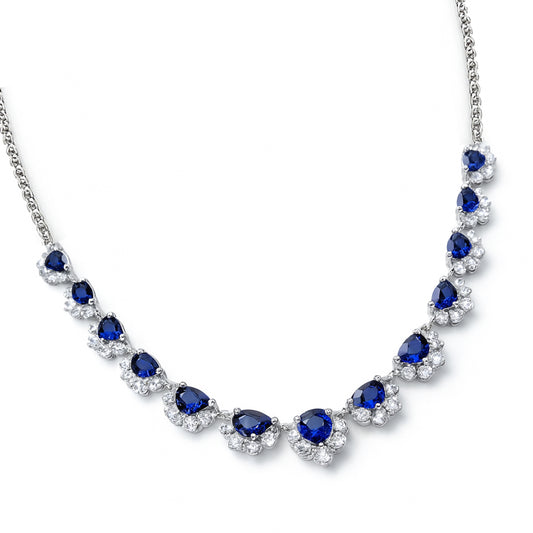 Blue Flame Diamond Necklace