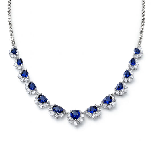 Blue Flame Diamond Necklace