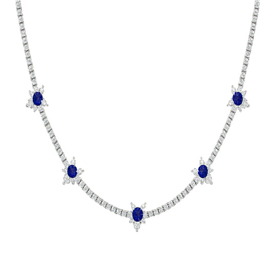Blue Radiance Diamond Necklace