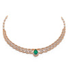 Emerald Set Mini Diamond Necklace
